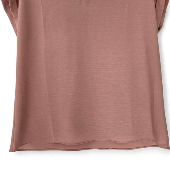 Ee:Some Womens V-Neck Blouse Blush Pink V-Neck Cuffed Sleeve Small - Picture 6 of 11
